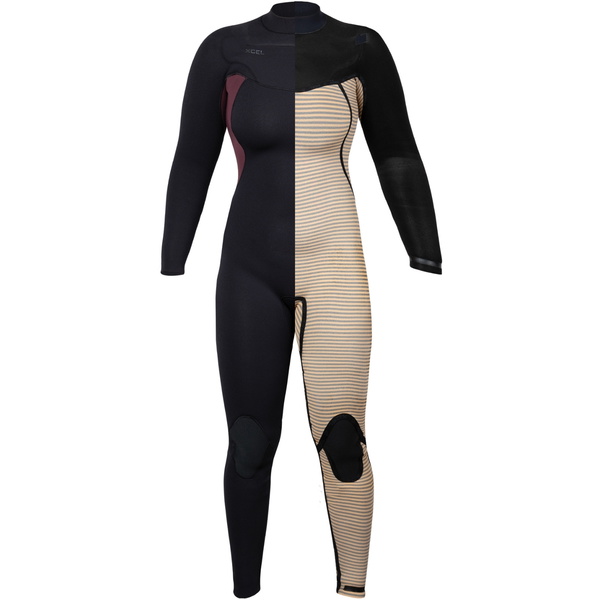 2025 Xcel Womens Comp + 5/4mm Chest Zip Wetsuit WN54CPC4BK - Black
